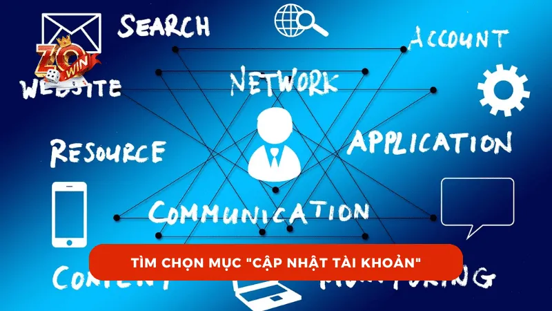 Tìm chọn mục "Cập nhật tài khoản"